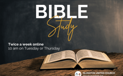 Bible Study resumes Jan 14